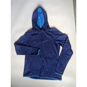 Nike Woman's Size Medium Purple Blue Logo Swoosh Hoodie Sweatshirt